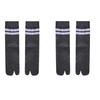 2Pairs Breathable Toe Mid Calf Socks Sweat Absorption Toe Separator Socks Two Toe Tube Socks  Women