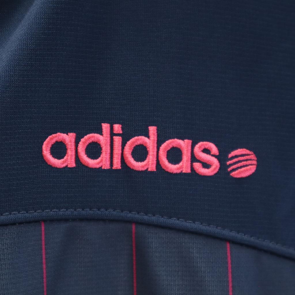 Adidas Neo Striped Pattern Track Jacket OT Navy Jersey Women Used