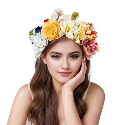 Imitace květinový dekor Obruč do vlasů Pružný design Cestovní čelenka na párty Různé styly Květinová obruč do vlasů Pokrývka hlavy Okouzlující doplněk
