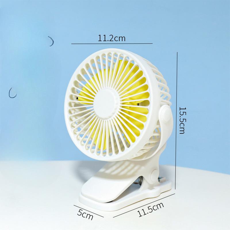 

Настольный вентилятор с зажимом, тихий большой ветер, складная маленькая коляска, уличная студенческая зарядка, маленький вентилятор 11.5*15.5*11.2cm Plug-in белый