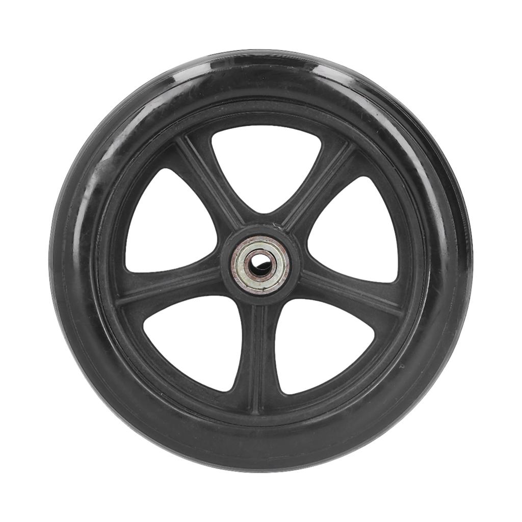 Wheelchair Wheel Replacement 16cm PU Walker Caster Accessory with Ball Bearing Black
