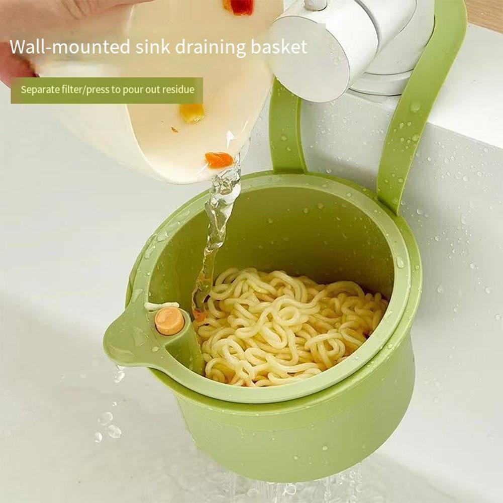 Sink Hanging Strainer Basket Kitchen Multifunctional Drain Basket Kitchen Garbage Filter Quickly Drain Organizer Basket