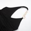 Y25TP001 Cross-Border Women's Sleeveless V-Neck Sexy Ring Halter Top for Spring/Summer
