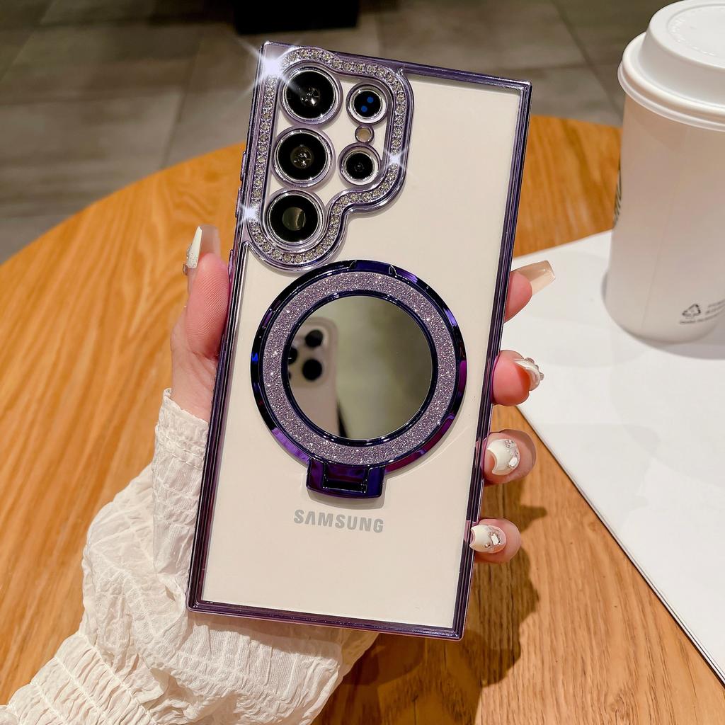 Suitable for Samsung A05s Water Diamond Phone Case Glalxy S23ultra Electroplated Luxurious S24 Glitter A73