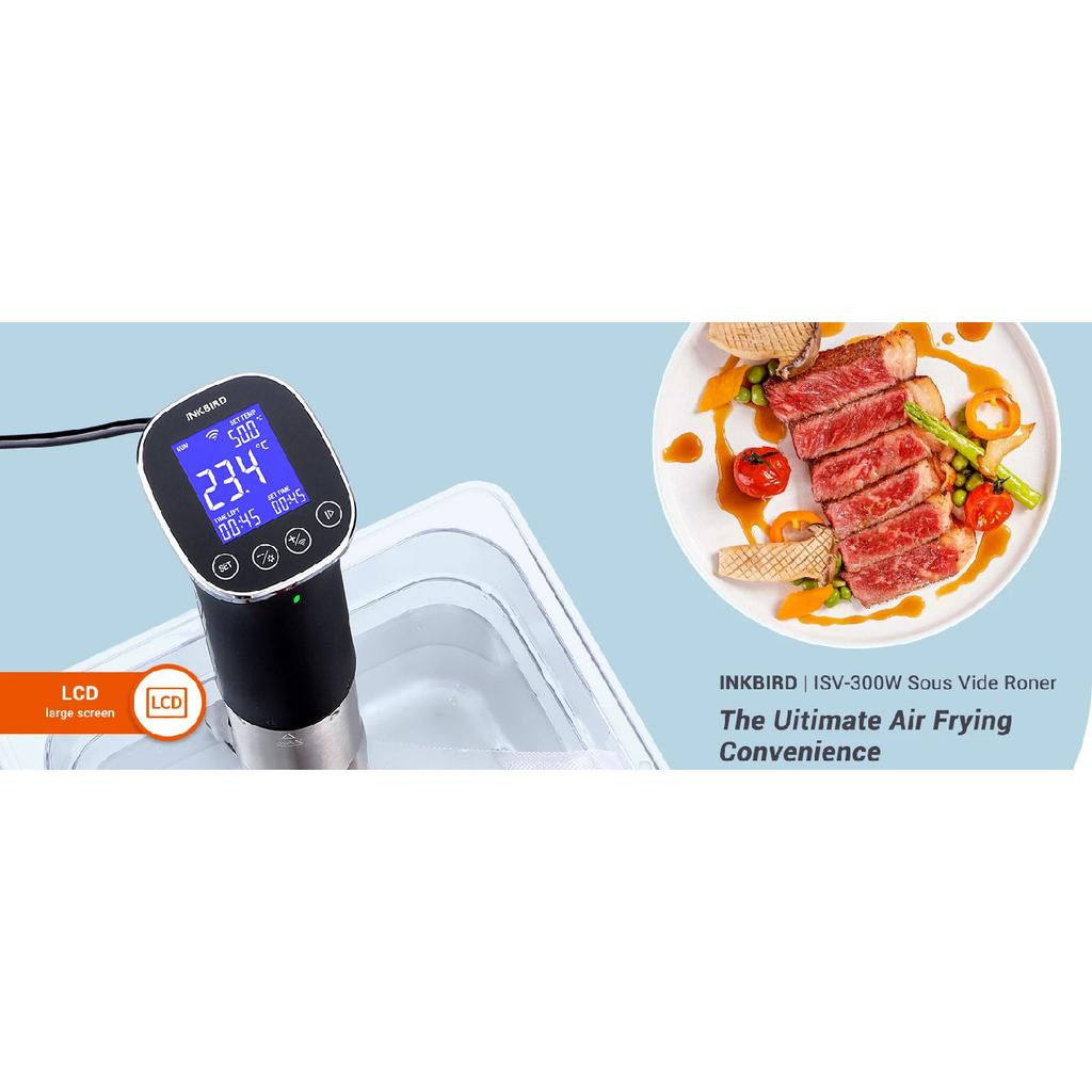 INKBIRD ISV-300W WiFi Sous Vide Machine 220V EU Plug IPX7 Waterproof Sous Vide Cooker APP Remote Control with Recipes Alarms