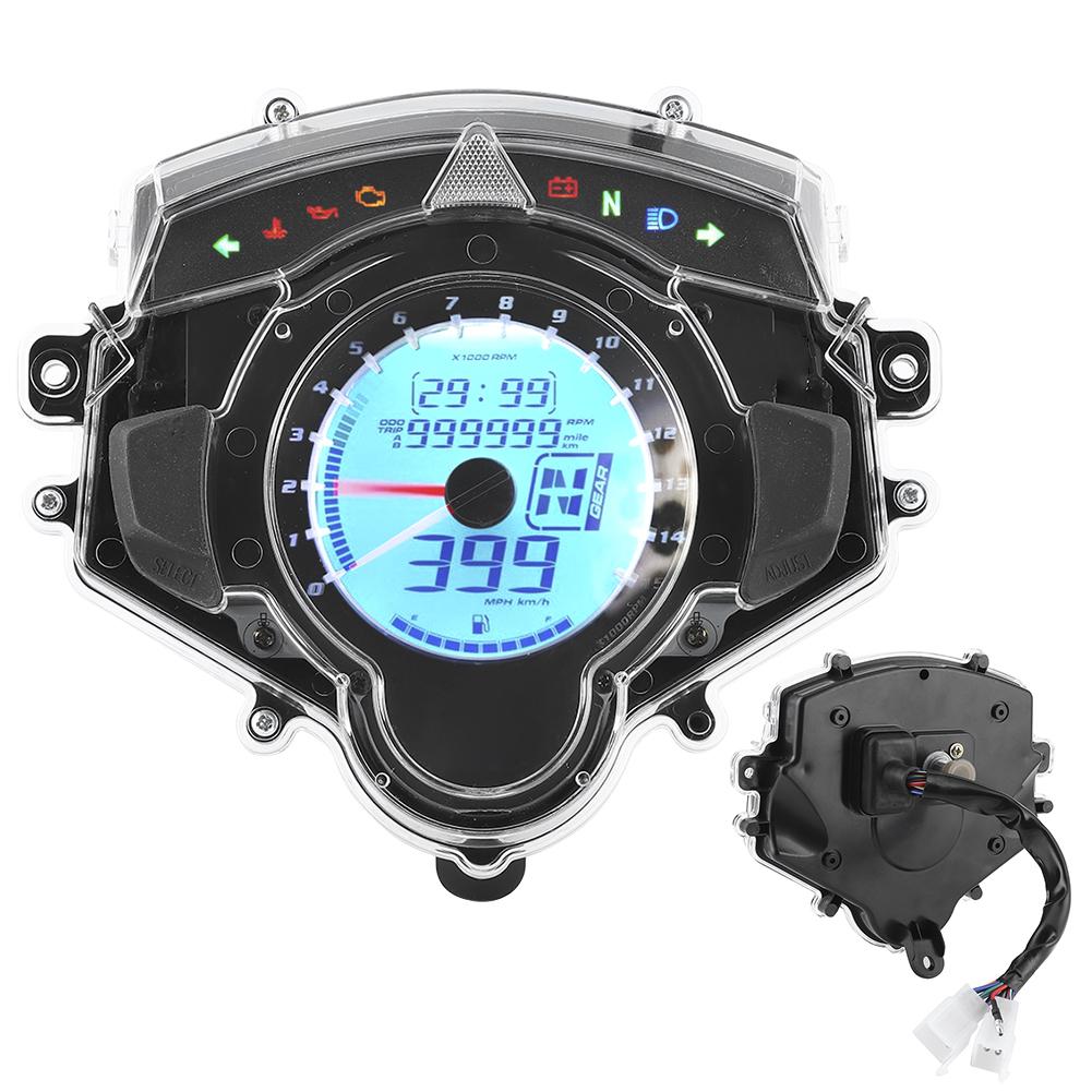 Multifunktions-Motorradinstrument 15000 U/min 7 Farben LCD Digitaler Tacho Drehzahlmesser Passend für Yamaha LC135