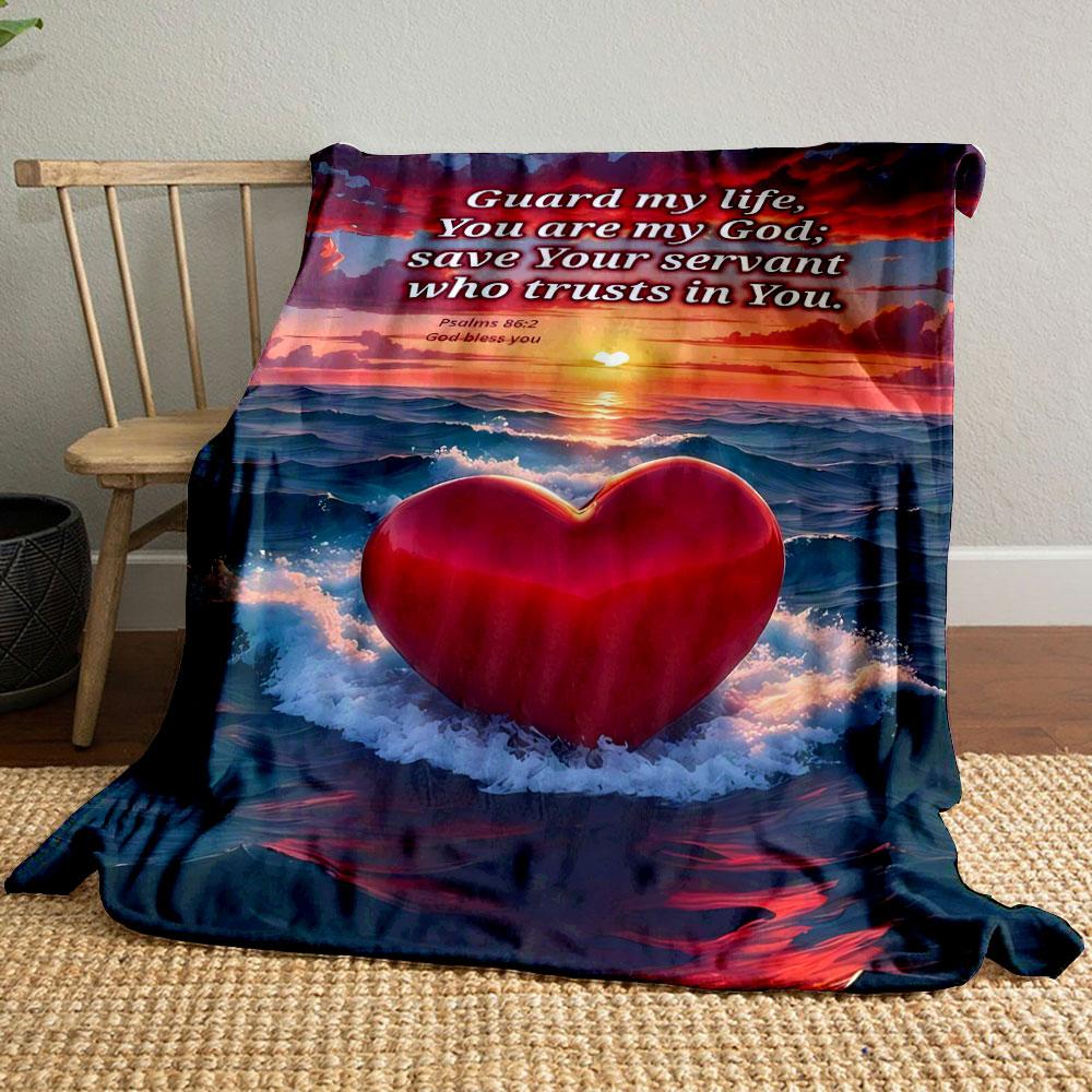 

Psalms Verse Printed Blanket Printed Blanket for Living Room Bed Couch lunch break Soft Cozy Blanket for Friend s festival Gift 80cm x 120cm