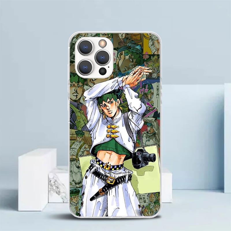 JoJo Adventure Rohan Kishibe Phone Case For IPhone 16 17 Air 16E 15 14 Plus 13 Mini 12 11 Pro Max 7 8 + SE 2020 Soft TPU Back Co
