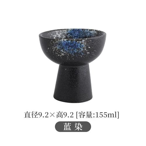 Tall Feet Bowl Japanese Ceramic Snack Bowl Yogurt Dessert Ice Cream Cup Retro Ceramic Fruit Dessert Plate Restaurant Tableware