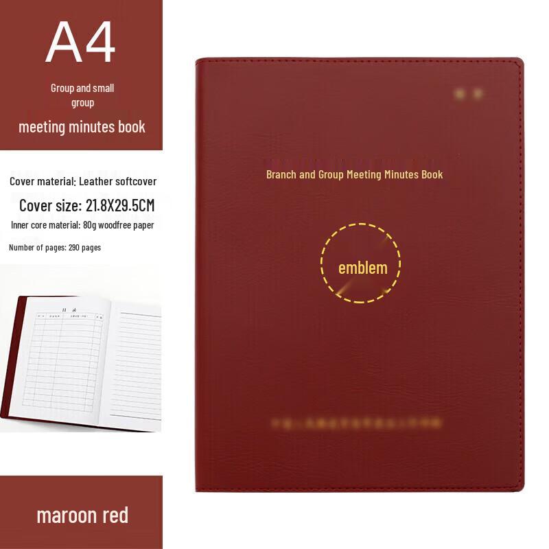 A4 Group Meeting Record Notebook
