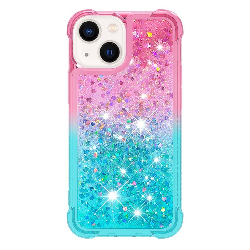Colours Glitter Flash Gradient Quicksand Case For Xiaomi Poco X6 X3 M6 F5 X5 M4 X4 Pro M3 X3NFC C40 Anti-Fall Half Wrapped Cases