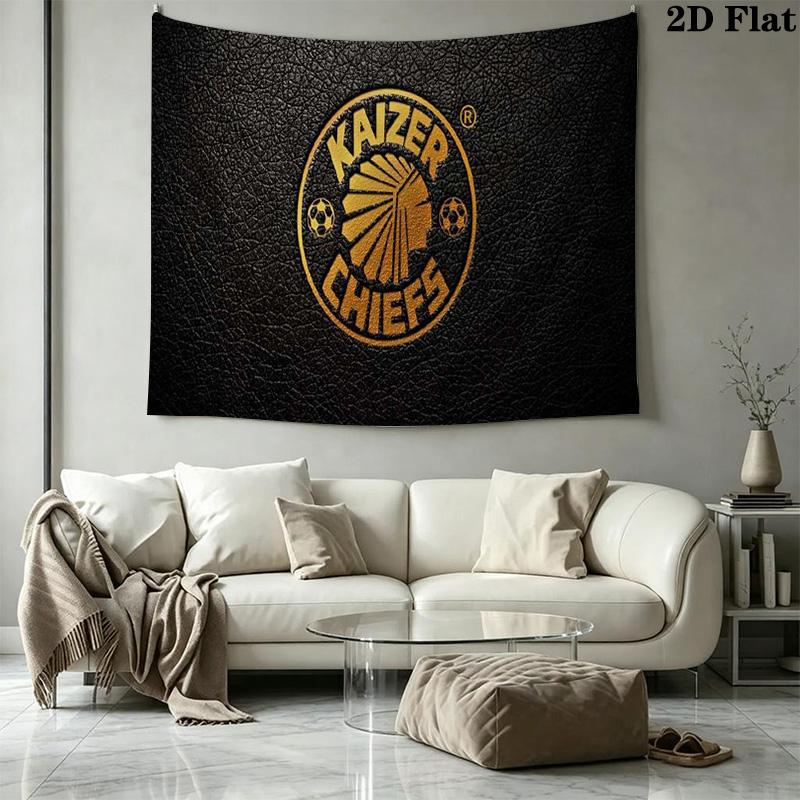 Kaizer Chiefs Wall Tapestry Aesthetic Wall Hanging Printed Fabric Blanket Decorative Tapestries for Bedroom Living Room Home Decor