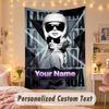 Custom Personalized Tapestry,Lady Gaga Print Custom Name Text Wall Art Hanging for Bedroom