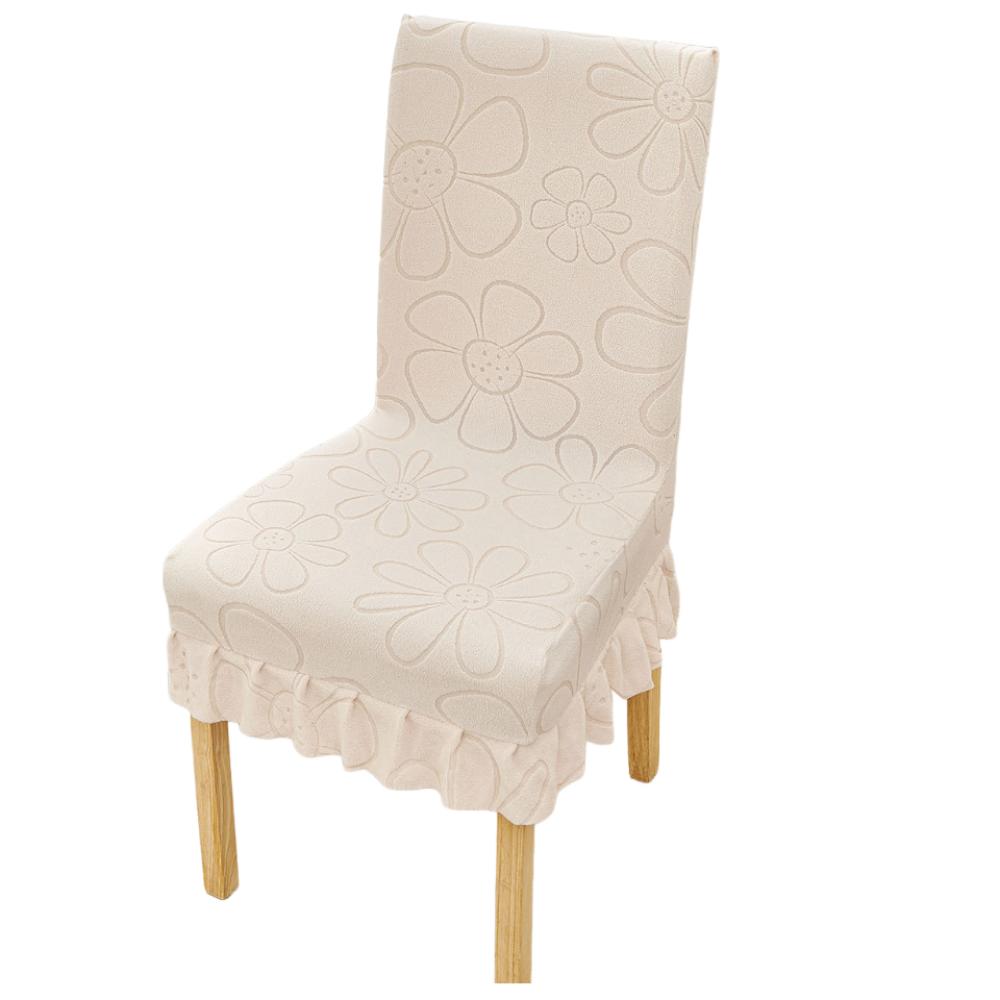 Washable Chair Covers Anti-dust Chair Seat Covers Thicken Stretch Spandex Covers  Wedding бежевый