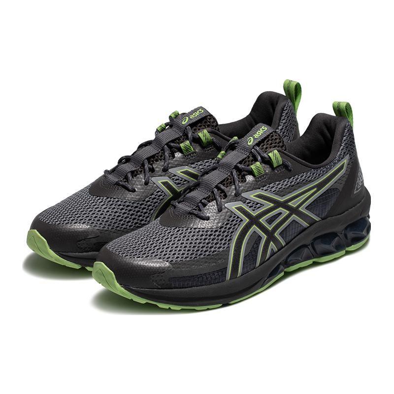 Asics Gel-Quantum 180 7 Comfortable Sports Fashion Mesh Synthetic Leather Low-Top Casual Running Shoes Men Sneaker Gray Green 1201A682-020