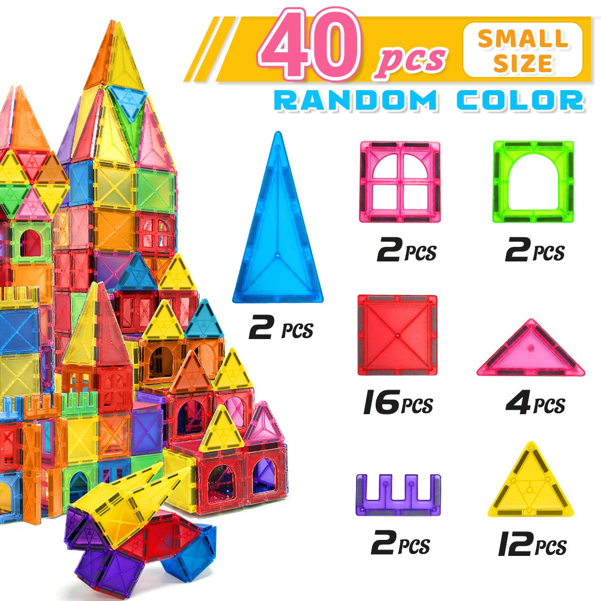 

40/64/100PCS Magnetic Building Blocks Montessori Educational Constructor Toys Set For Kids Game For Boys Girl Gifts