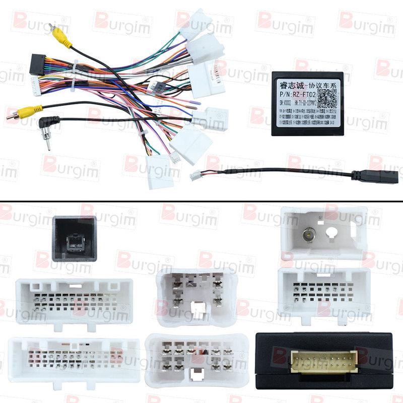 16PIN Android Radio Power Cable For Toyota RAV4 Prius Plus V Sienna Yaris Vitz HiAce Venza Verso Car stereo Harness Wire Canbus