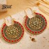 Beach Vacation Accessories 1 Pair Retro Style Bohemia Earrings Hand-Woven