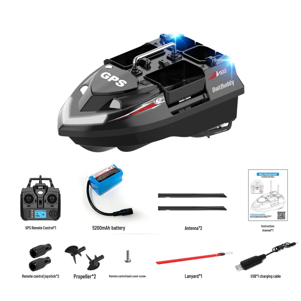 Smart Electric Remote Control Bait Boat with Automatic Return and Dispenser for Outdoor Fishing