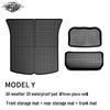 2022 Tesla Model Y TPE Non-Slip Wear-Resistant Foot Pads: 5/7-Seat Front & Rear Trunk Mats