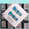 Stylish Blue Island Handmade Cat Eye Nail Sticker For Fashionistas