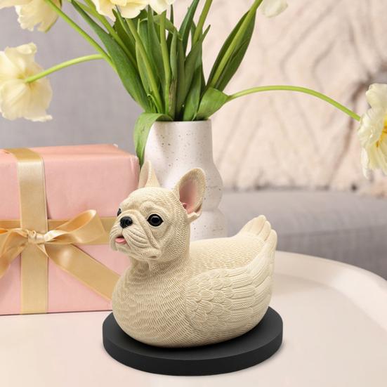 Dog Duck Figurine French Bulldog Corgi Samoyed Dobermann Border Collie Statue Sculpture Home Office Decoration Ornament