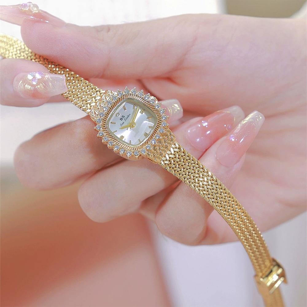 BS Bee Sister Elegant Fashion Alloy Women Watches Luxury Gold Silver Woman Watch Waterproof Quartz Ladies Wristwatches Gifts