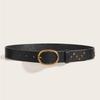Jeans Decor Y2K Wide Belt Punk PU Leather Waistbands Fashion Star Rivet Waist Belt  Party