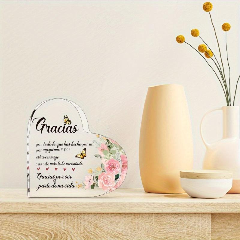 1 piece, acrylic decoration, acrylic heart-shaped souvenir, home office desk decoration paperweight souvenir.