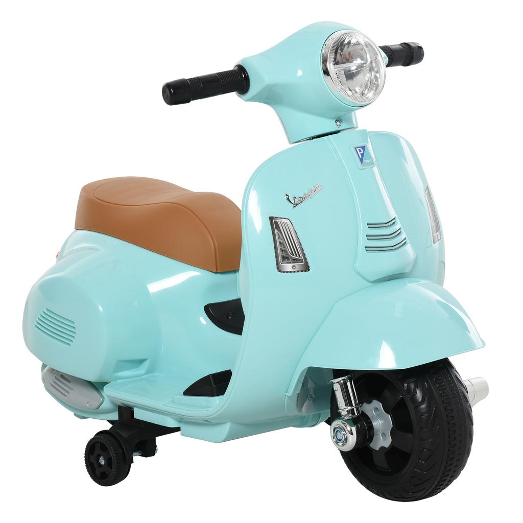 Motocicletta Elettrica per Bambini Vespa Moto Elettrica con Luce LED, Suono, Moto Elettrica per Bambini da 18-36 Mesi, Verde