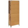 Wall Mounted Highboard Reclaimed Wood Look 69.5 x 34 x 180 cm Engineered Wood