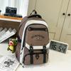 Schoolbag new trendy cool backpack large capacity male contrasting color versatile junior high school student schoolbag female casual backpack