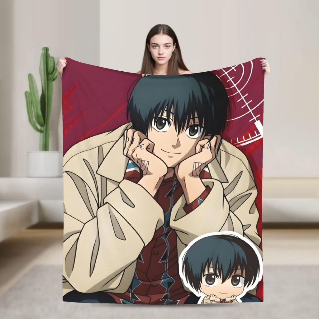 Super Soft Blanket Picnic Yoichi Nagumo Sakamoto Days  Throw Blanket  Flannel Bedspread For Home Decor Aesthetic Sofa Bed Cover