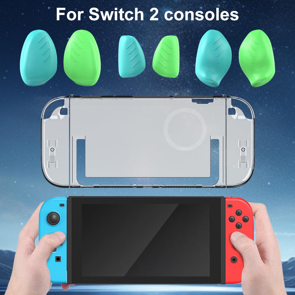 Transparent/Black PC Hard Case for NS 2 Joycon Gamepad Controller Protective Shell Cover Full Protector For Switch 2 Accessories