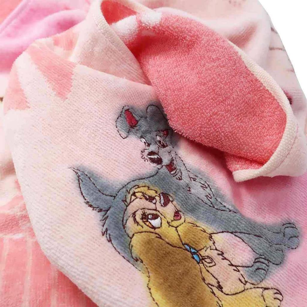 Marushin Face Disney Lady and the Tramp Antibacterial and 34 X 80 Cm Towel, "Wonderful Days" Cotton, Embroidered, Deodorizing, Approx. (Product