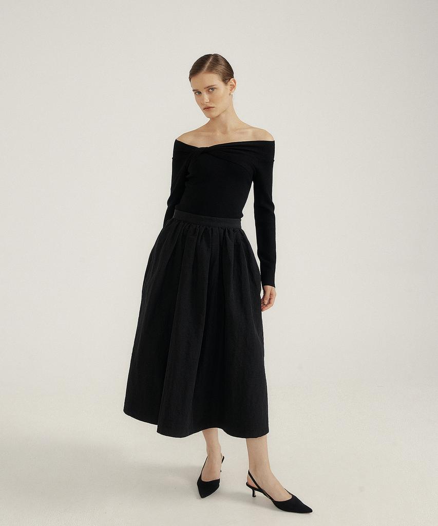 LUCIR ZU Glory Balloon Skirt (Black)