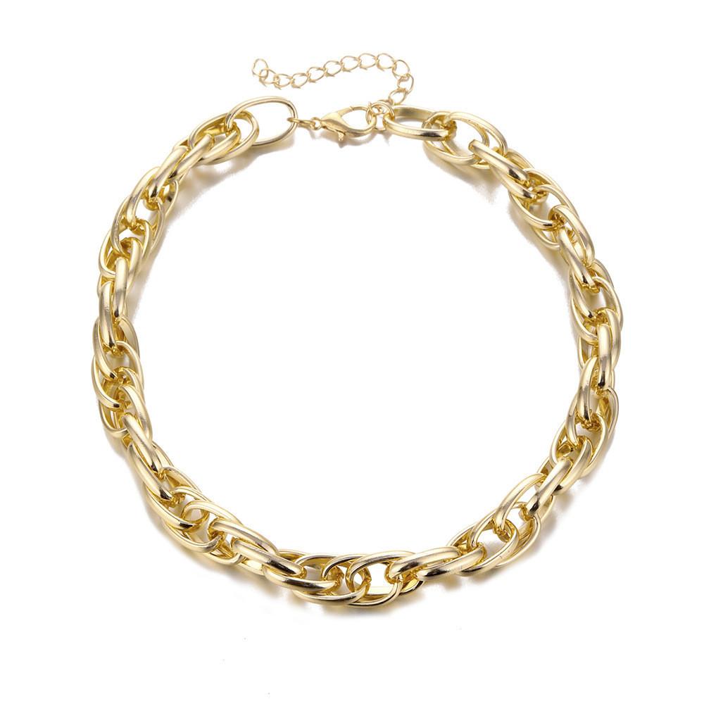 

Короткое трендовое колье-цепочка с привлекательными геометрическими узорами для женщин