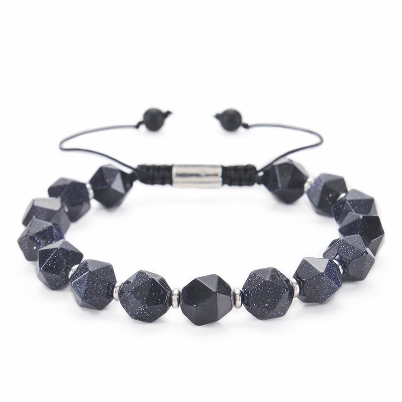 JYL TS Bracelet Men's  Faceted Beads Exude Strength & Confident Energy