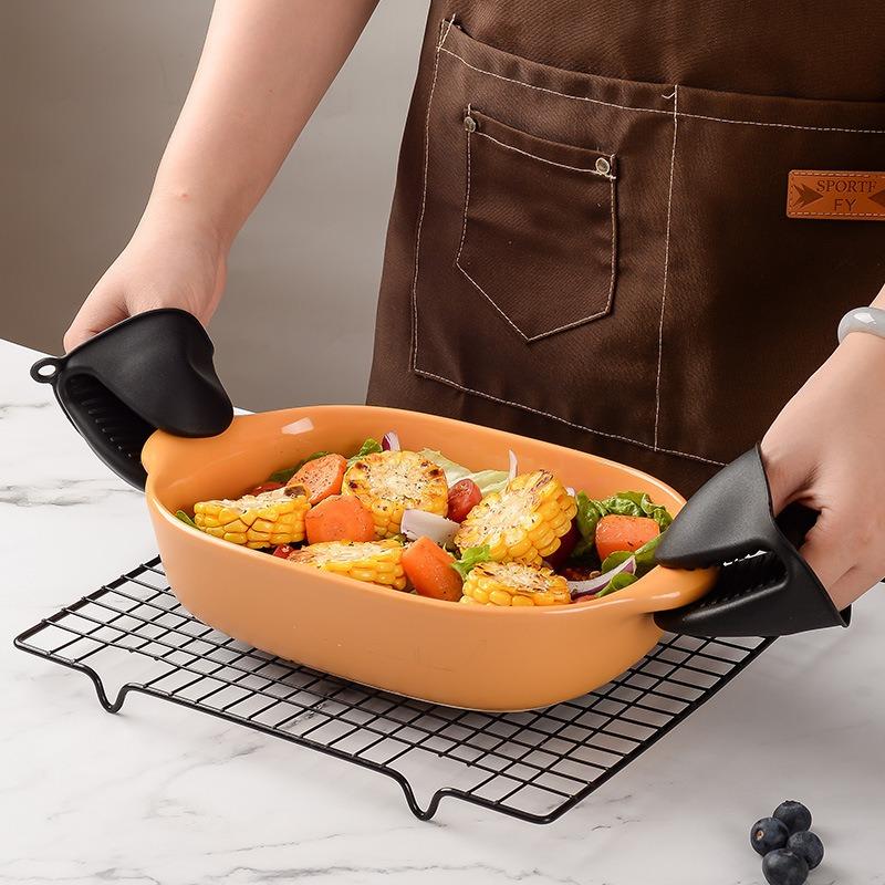 Heat Resistant Silicone Oven Mitts Kitchen Gloves For Microwave Oven Grips Pot Holder Non-Slip Protection Kitchen Accessories Quality