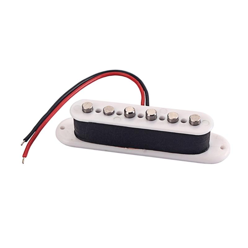 Single Coil Pickup Alnico 5  Pickups Neck Guitar Pickups Staggered for  Squier Electric Guitar, White