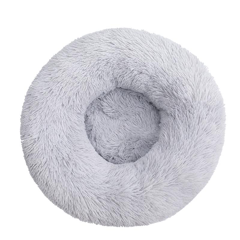 Round Plush Cat & Dog Bed – All-Season Warmth, Multi-Size Options for Small & Medium Pets