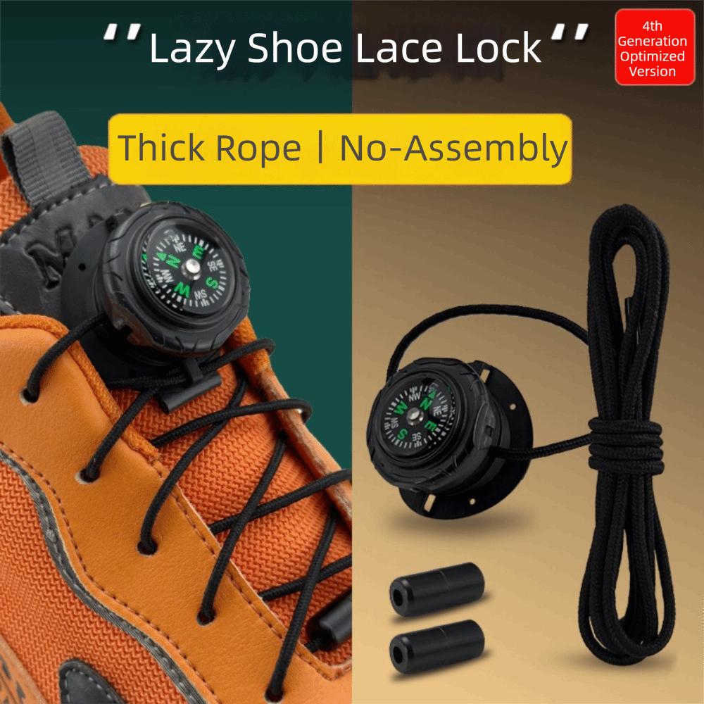 1Pair Simple Swivel Buckle ShoeLaces Adjustable Thick Automatic Buckle Rope Creative Sneaker ShoeLaces Shoe Accessories чёрный