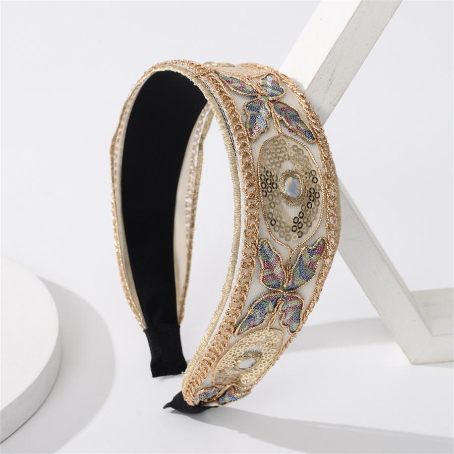 

Продвинутая женская этническая повязка для волос вышивка цветок/лист ободок на голову головной ободок для женщин перекрещенный узел обруч для волос повязки головные уборы