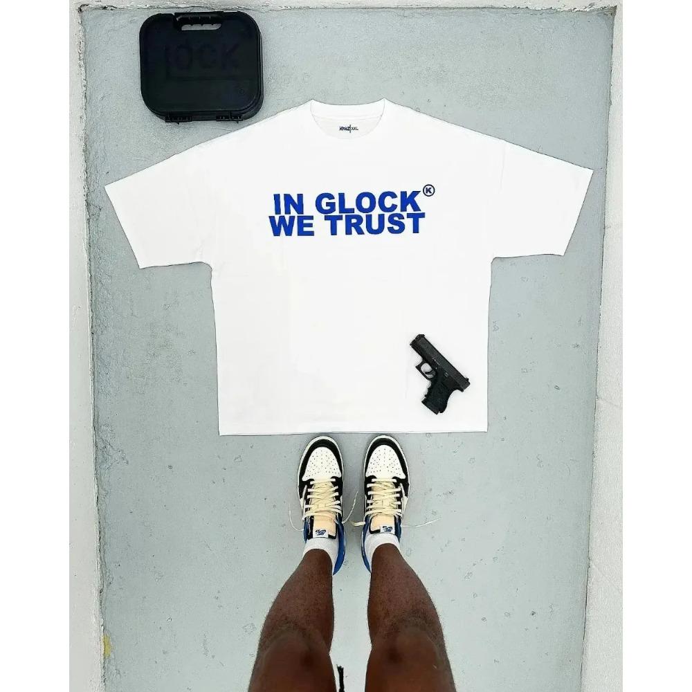 2024 Summer Street Vintage Alphabet Print Pure Cotton Loose Short Sleeve Men Y2k Goth Harajuku Fashion Loose Personality T-shirt