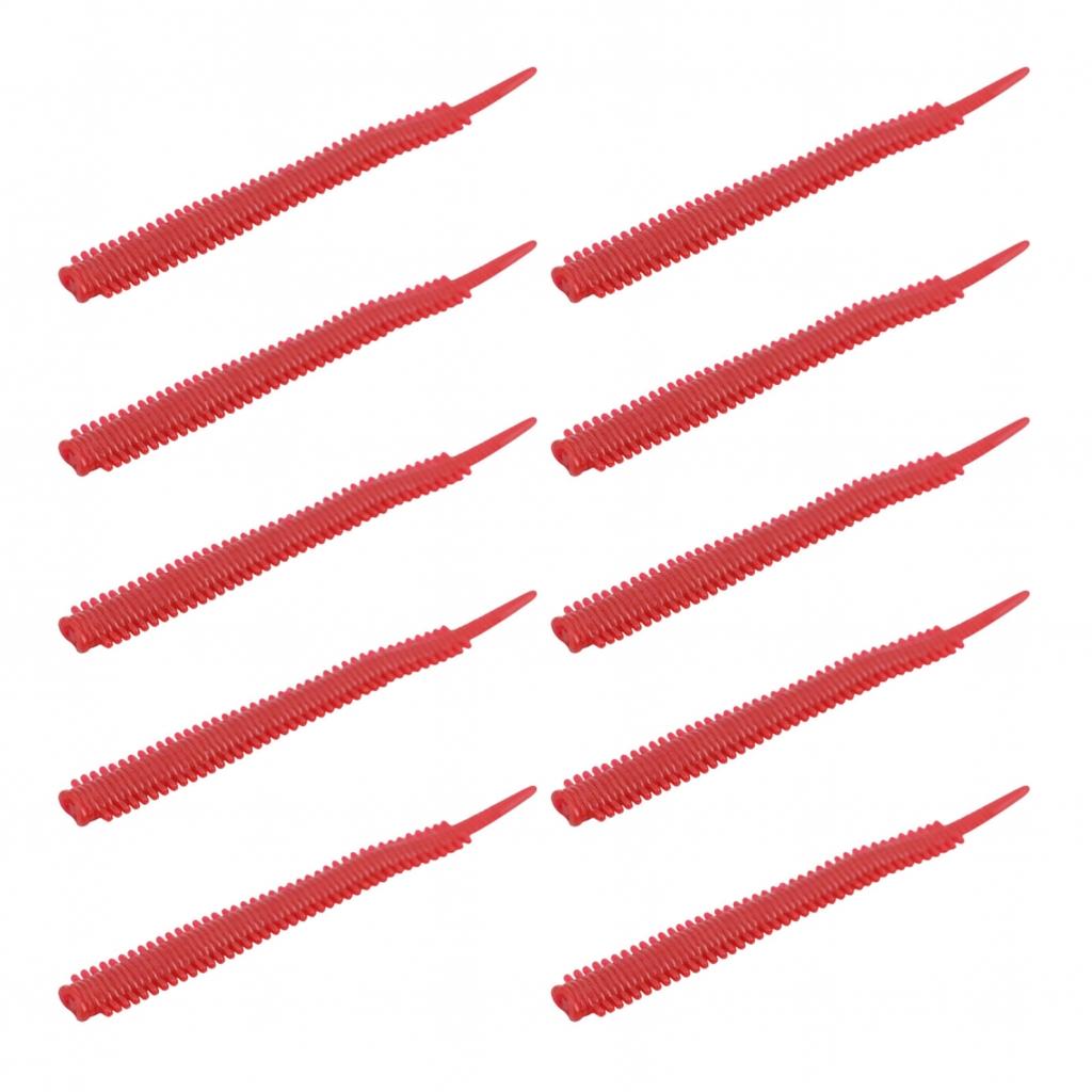 10Pcs Simulation Sand Silkworm Fishing Lure - TPR Soft Bait with Shrimp Fish Scent Stretchable Soft Tear-Resistant