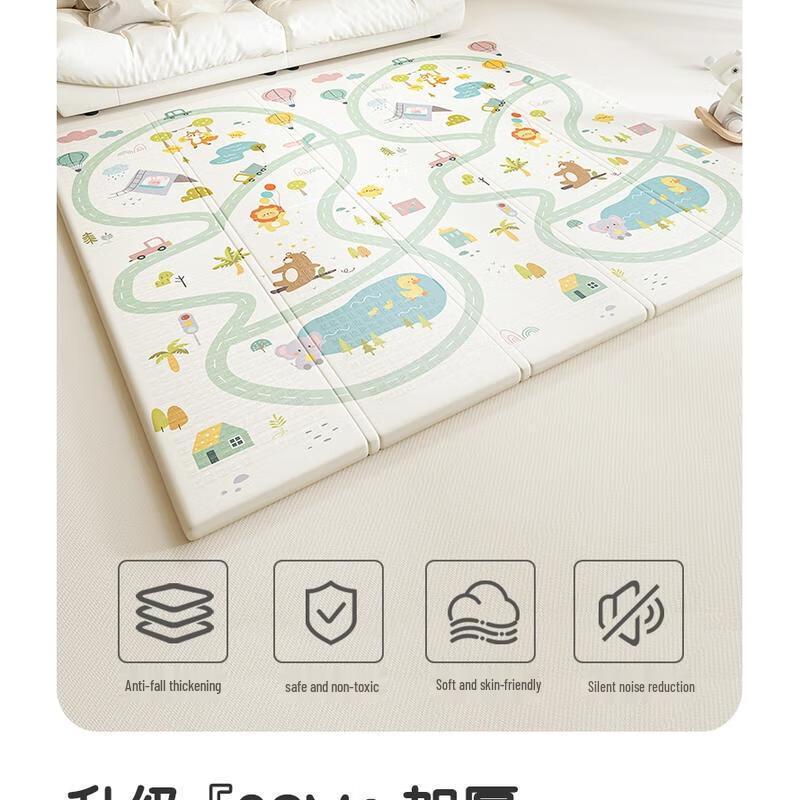 HANDUNYOU Foldable Double-Sided XPE Baby Crawling Mat