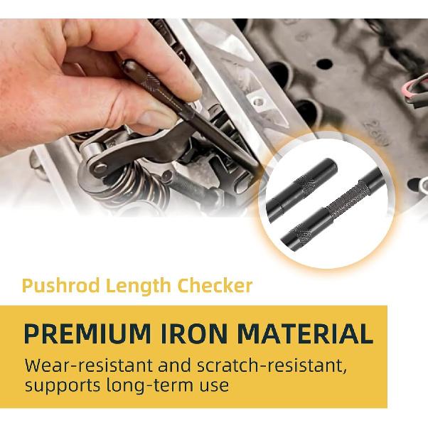 Acouto Stoßstangenlängenprüfer 6,8-7,8 Zoll Stoßstangenlängenprüfwerkzeug Stoßstangenmesswerkzeug Zahnradtiefenprüfer 7702-1 Eisen Schwarz Verstellbar