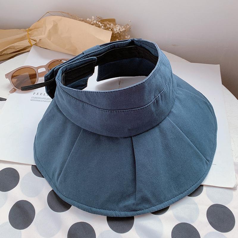 Empty Top Sun Hat for Women Summer Uv Protection Sun Hat Large Brim Bows Fisherman Sun Hat