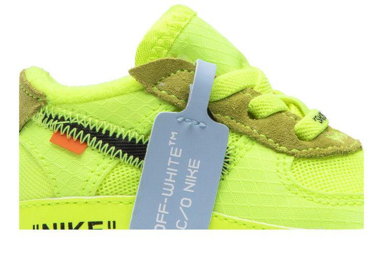 Kids' Sneakers Nike Air Force 1 Low Off-White Volt (I) Volt/Hyper Jade-Cone-Black