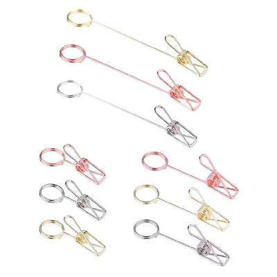 5Pieces Multipurpose Double Ended Metal Clip Card Stand Photo Stand Clip with Iron Wire Clip For School Office Use
